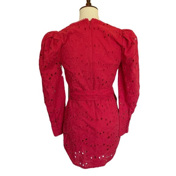 Happy X Nature Red Eyelet Cotton Dress - Picture 3 of 5